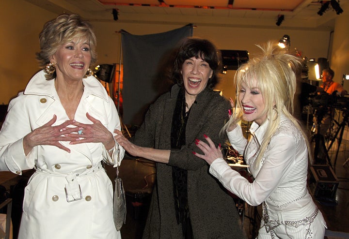 The actresses honor “9 to 5” at the movie’s 25th anniversary DVD release party in 2006.