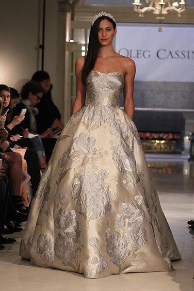 Gold and 2024 silver wedding dresses