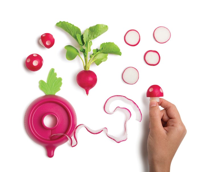 Everything you need to turn a radish into a mushroom.