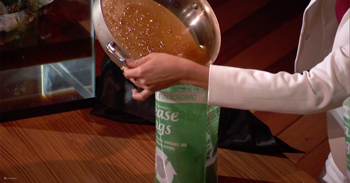 EcoFriendly Grease Disposal Bags Pitched on Shark Tank Grease Bags