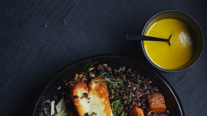 <p>Get this recipe: <a rel="nofollow" href="http://www.bonappetit.com/recipe/turmeric-tahini-dressing?mbid=synd_huffpotaste" target="_blank">Tumeric-Tahini Dressing</a></p>