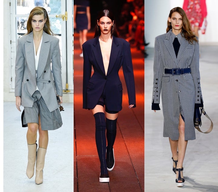 <p>From left: Louis Vuitton, DKNY, Michael Kors.</p>