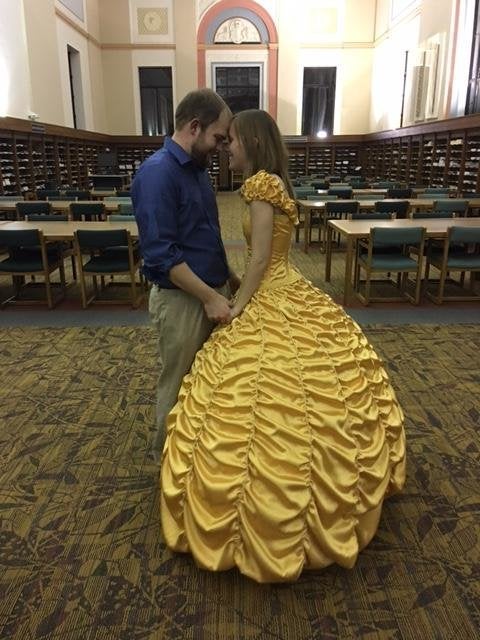An intimate moment between the couple.