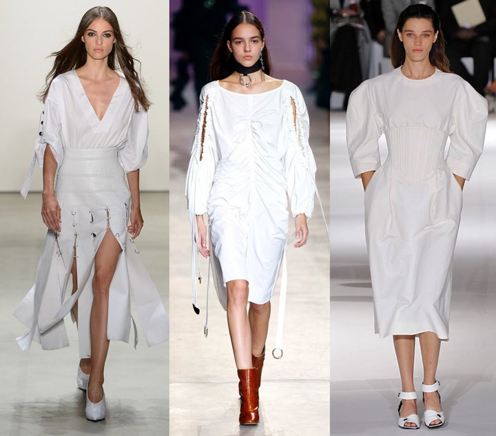 <p>From left: Prabal Gurung, Ellery, Stella McCartney.</p>