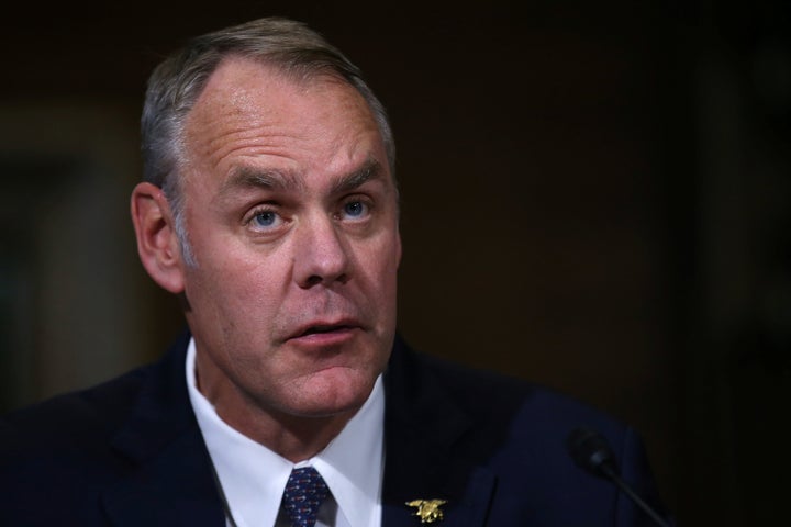 Rep. Ryan Zinke (R-Mont.), a former Navy SEAL commander, took questions from the Senate Energy and Natural Resources Committee for his confirmation hearing Tuesday.