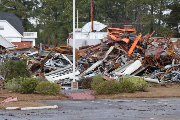 This is what remains of the main entrance to Pungo Hospital. 