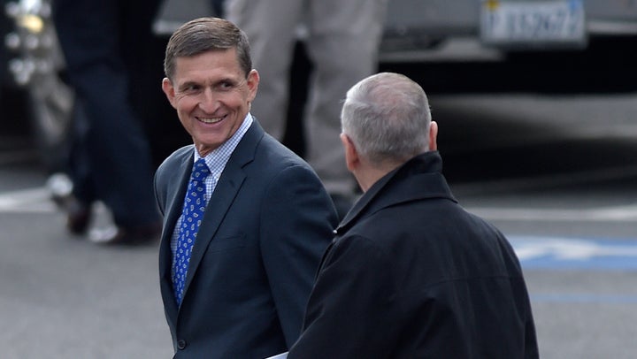 President-elect Donald Trump's national security adviser designate Michael Flynn, left, and Defense Secretary-designate James Mattis, right, walks to their bus following a meeting at the White House complex in Washington, Friday, Jan. 13, 2017.