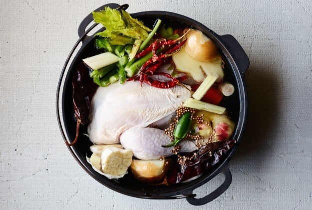 <p>Look at all the celery! You'll need it to make this <a rel="nofollow" href="http://www.bonappetit.com/recipe/spicy-chicken-stock?mbid=synd_huffpotaste" target="_blank">spicy chicken stock.</a> Or literally ANY stock.</p>