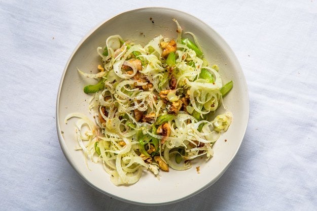 <p><a rel="nofollow" href="http://www.bonappetit.com/recipe/fennel-celery-salad-with-blue-cheese-and-walnuts?mbid=synd_huffpotaste" target="_blank">Celery...salad.</a></p>