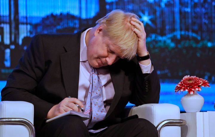 Boris Johnson at the press conference