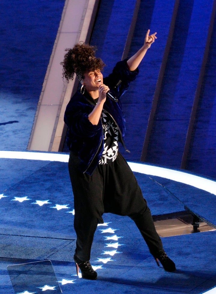 Alicia Keys performed at the 2016 Democratic National Convention in July. 