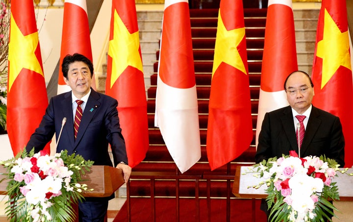 Shinzo Abe visited Vietnam on his recent Asia tour.