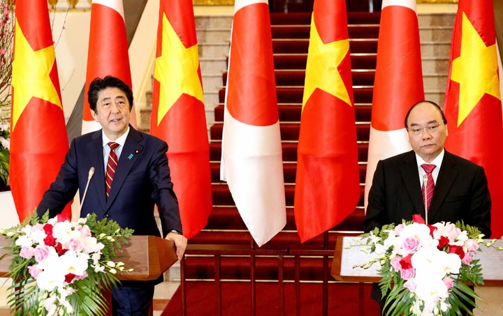 Shinzo Abe visited Vietnam on his recent Asia tour. 