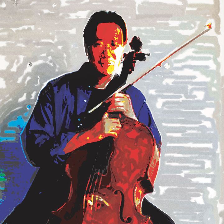 <p>Yo Yo Ma from France by artist, Linda Sue Price. Chinese-American cellist who has recorded more than 90 albums and has received 17 grammys. </p>