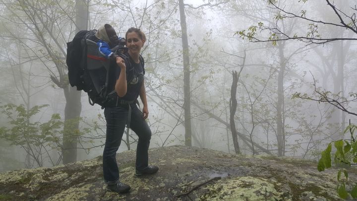 Jackie and her son on a recent hike in Shenandoah National Park