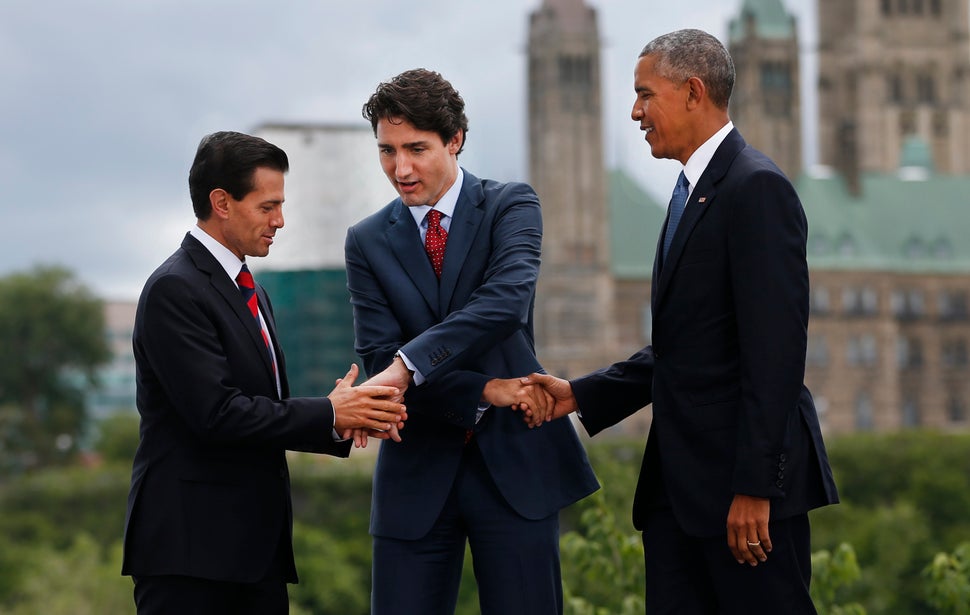 With Mexican President Enrique Pena Nieto.