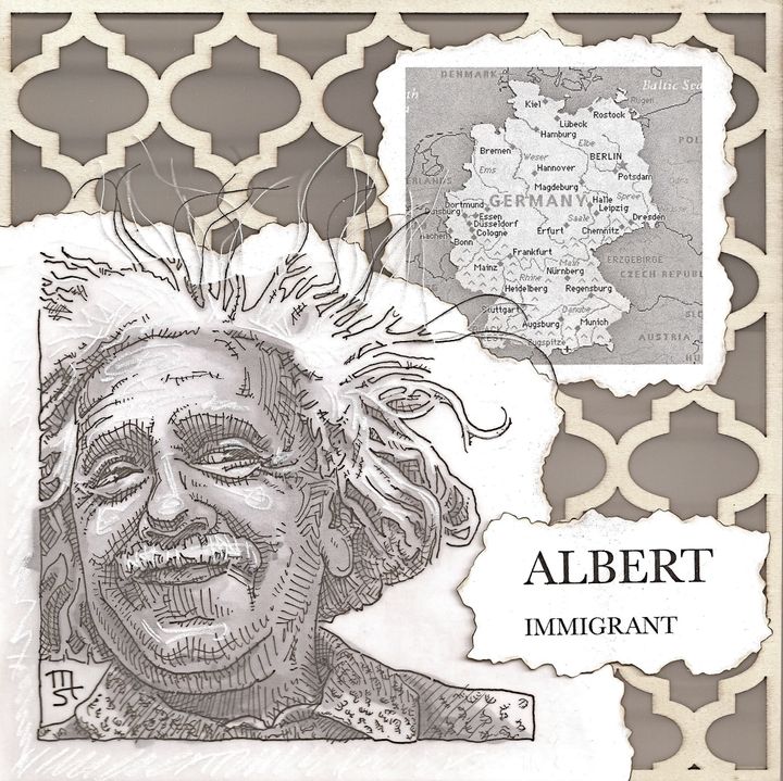 <p>Albert Einstein from Germany by artist, Mike Street.</p>