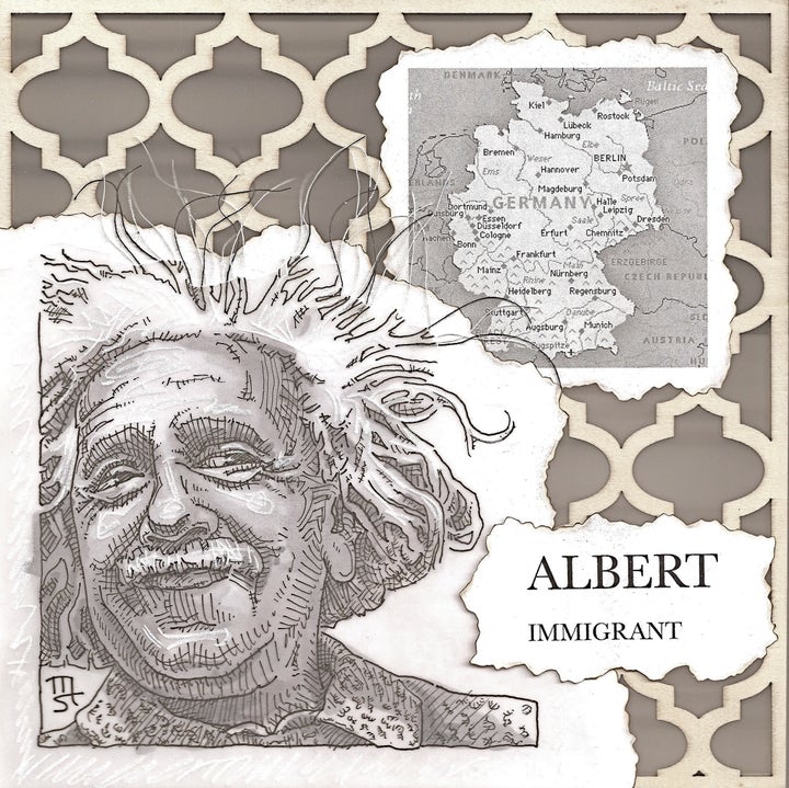 Albert Einstein from Germany by artist, Mike Street.