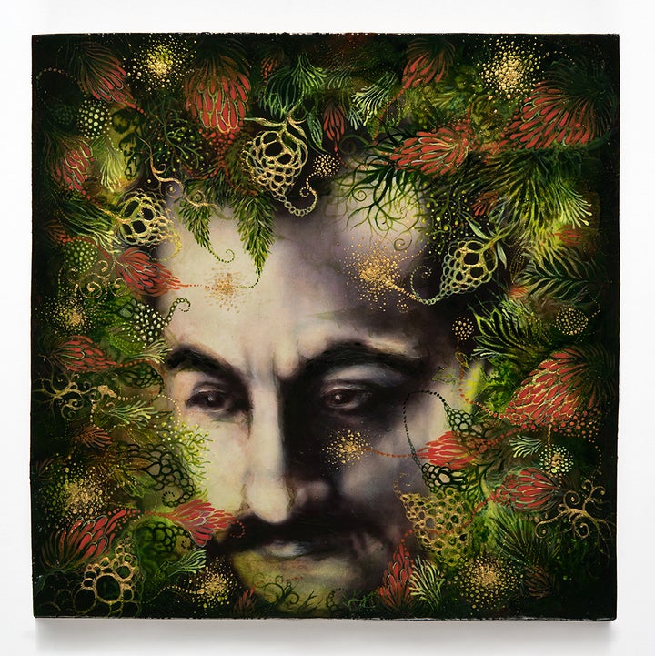 <p>Kahlil Gibran from Lebanan by artist, Carrie Lederer. Chiefly known in the English-speaking world for his 1923 book<em> The Prophet</em>, Gibran’s romantic style is at the heart of the renaissance in modern Arabic literature, and he is still celebrated as a literary hero. </p>