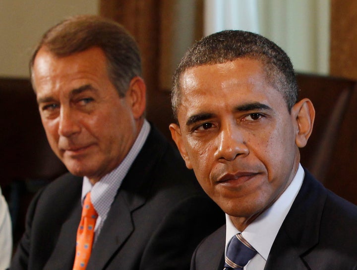 Barack Obama and John Boehner during the 2011 debt ceiling negotiations.