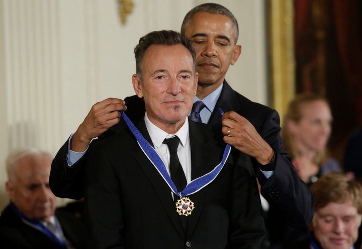Bruce Springsteen was presented with the Presidential Medal of Freedom by President Obama back in November.