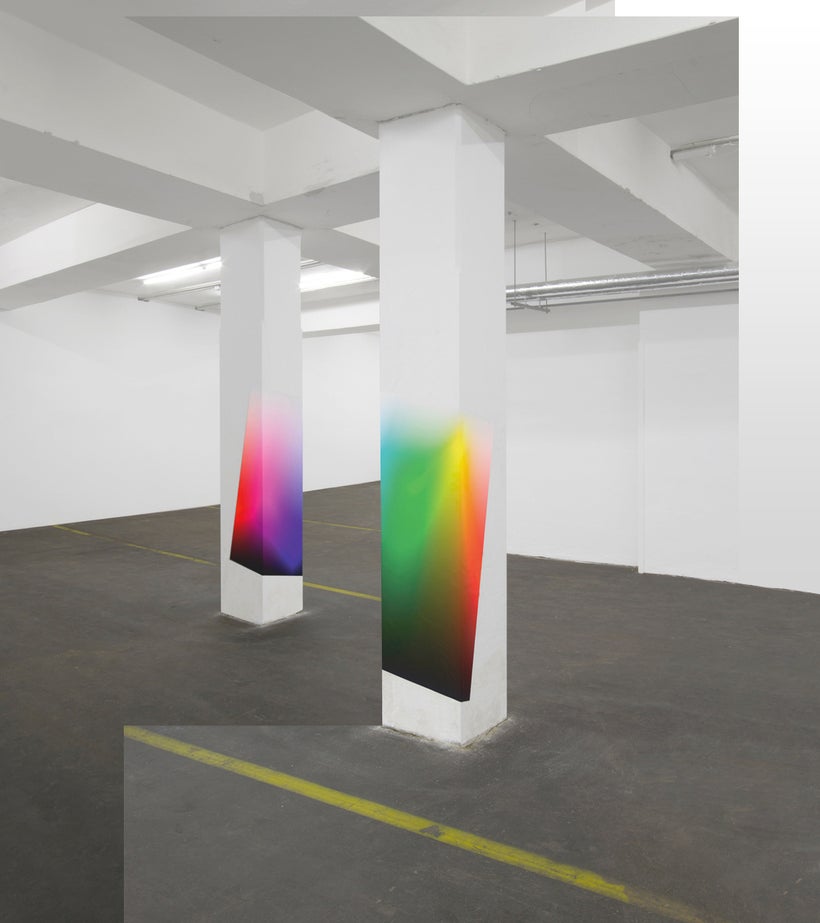 <em>Intersecting Values of Hue and Brightness</em>, 2014, Custom Wrapped Adhesive Vinyl
