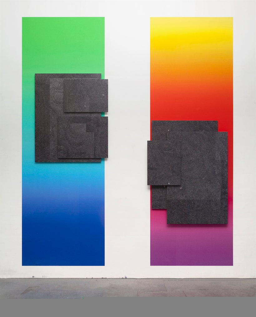 <em>Coltan Panels and 'a,b' Channels</em>, 2016, C-prints on Dibond, Archival Pigment Prints on Adhesive Satin