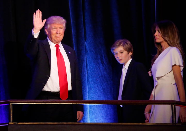 U.S. President-elect Donald Trump on the night of his election in Manhattan, New York.