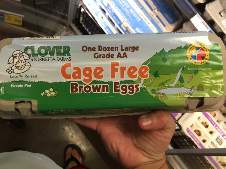<p>Green pastures and humane certification on eggs from Sunrise, sold at Whole Foods.</p>