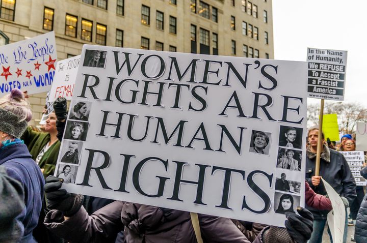 Women and allies march in New York on Dec. 12, 2016.