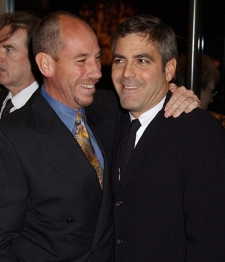 Miguel Ferrer and George Clooney during An Evening To Remember Rosemary Clooney at Beverly Hilton Hotel in Beverly Hills, California, United States. 