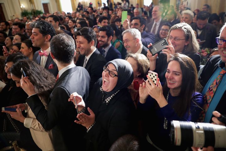 Guests during a reception marking the Persian new year celebration of Nowruz in the East Room at the White House in 2016.
