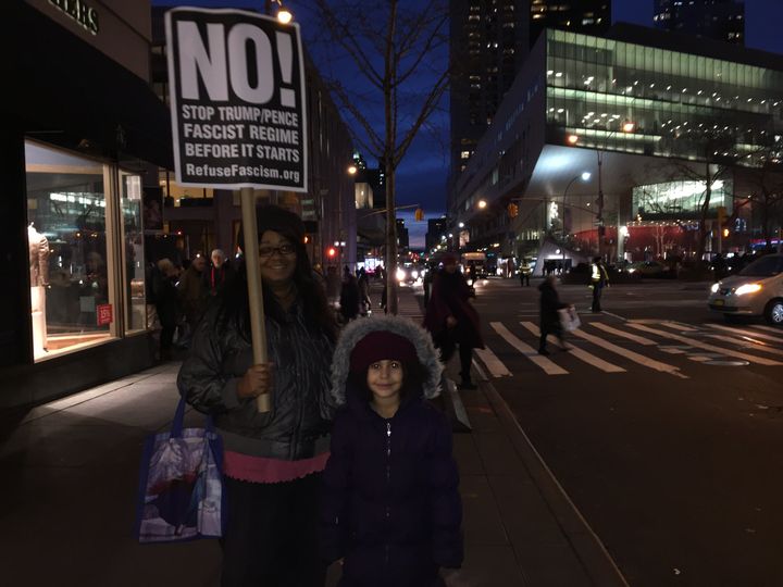 Queens resident Fiza Deen and her 7-year-old daughter, Chloe, are ready to make their voices heard in the "We Stand United" rally.