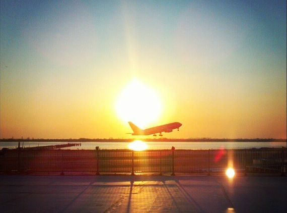 <p>Taking off from New York’s JFK Airport</p>