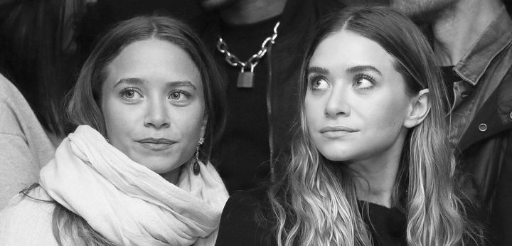 Mary-Kate Olsen, left, and sister Ashley, right.