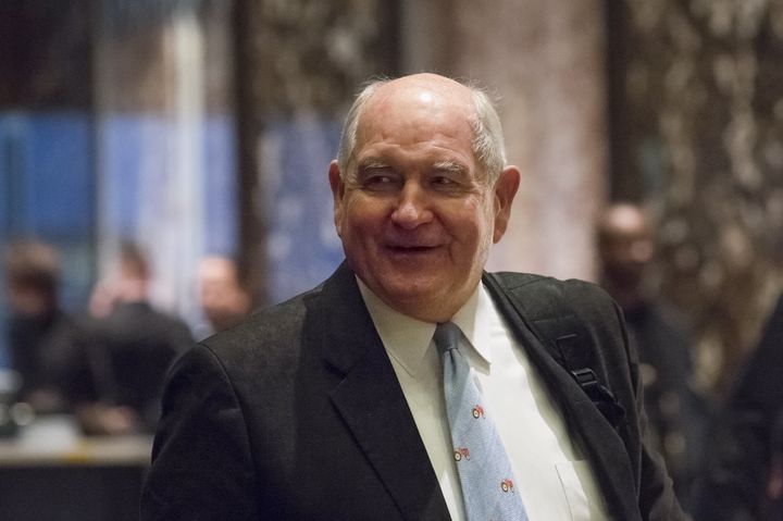 Sonny Perdue, former Republican governor of Georgia, arrives at Trump Tower on Nov. 30. President Donald Trump has nominated Perdue to lead the U.S. Department of Agriculture.