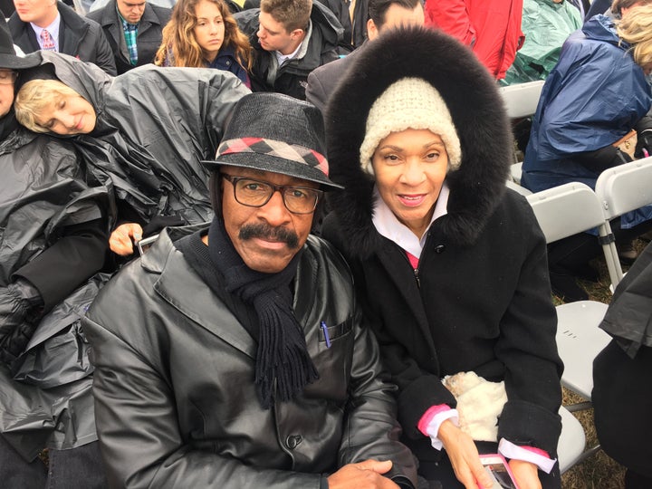 Rick and Olric Wilkins, retired military officers and lifelong Republicans, came from Virginia Beach to witness what Rick (left) called a "historic moment."