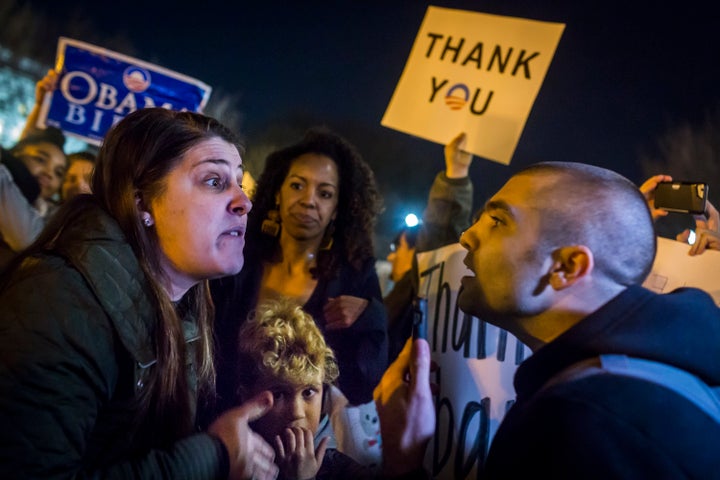 On the eve before Donald Trump is sworn in as the 45th President of the United States, in a pre-inauguration protest on