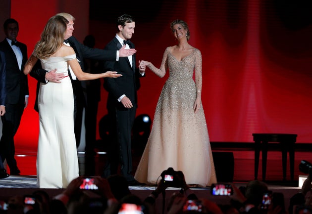 Melania Trump Wears A White Off The Shoulder Gown To Inaugural Brian Snyder Reuters