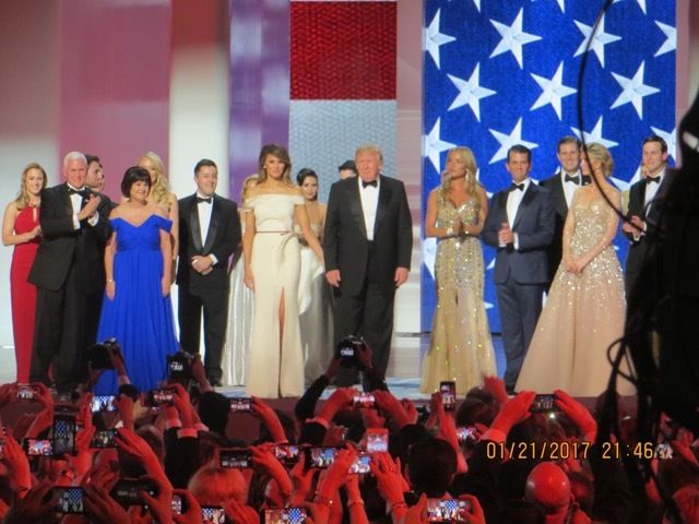 One of the three Inaugural Balls The Trumps attended on January 20th