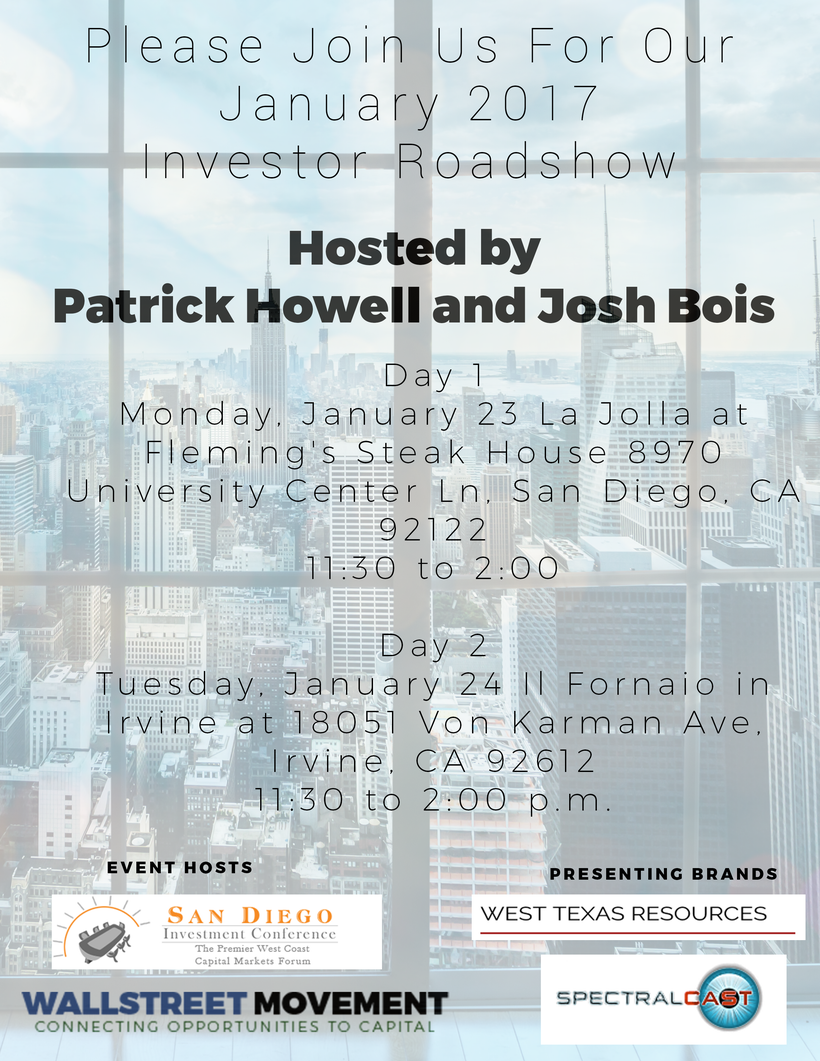 2030 Ventures markets investor roadshows in 2017