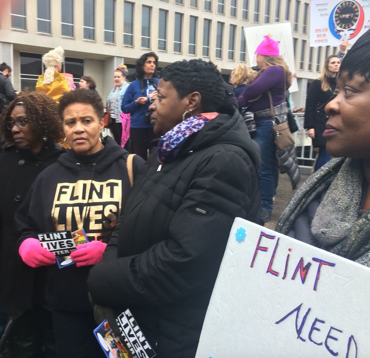 A group came from Flint, Michigan, to ask President Donald Trump to help address the city's water crisis.