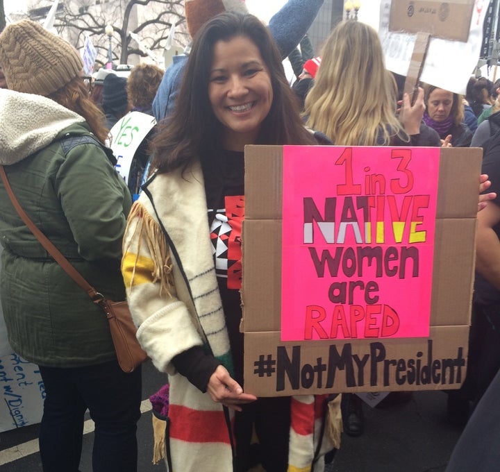 Nellis Kennedy-Howard came to the Women's March to speak out against rape culture.