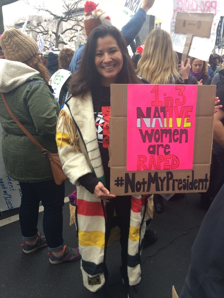 Nellis Kennedy-Howard came to the Women's March to speak out against rape culture.