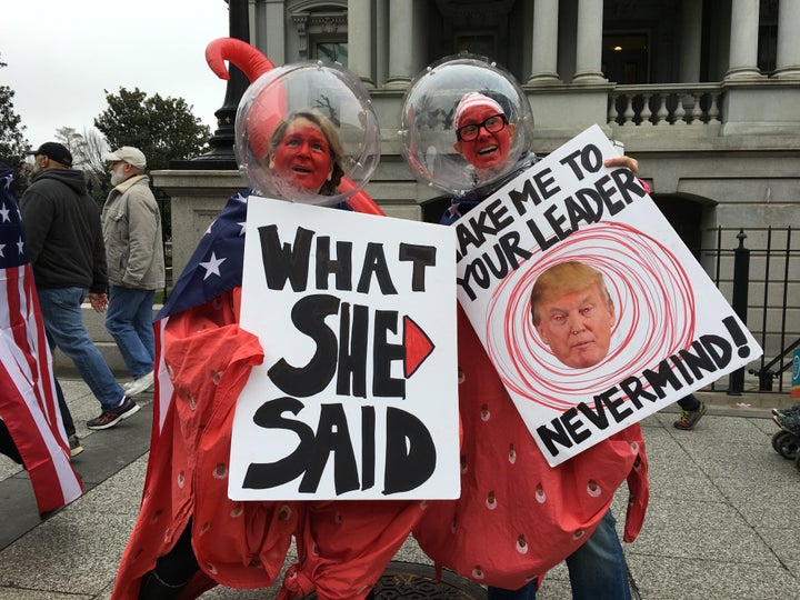 Hundreds of thousands of people turned out for the Women's March in Washington, D.C. 