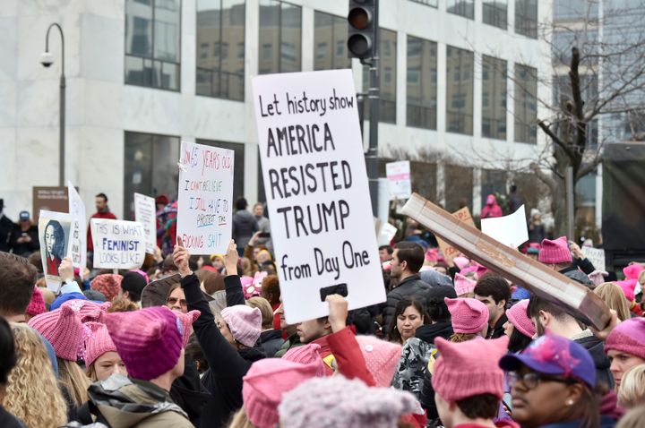 Pink pussyhats have become a symbol of the movement.