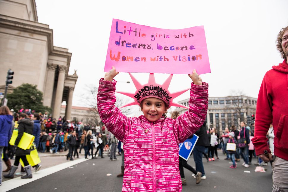 WASHINGTON, DC. - JAN. 21: Organizers put the Women's March on Washington in Washington D.C. on Saturday Jan. 21, 2017. (Phot