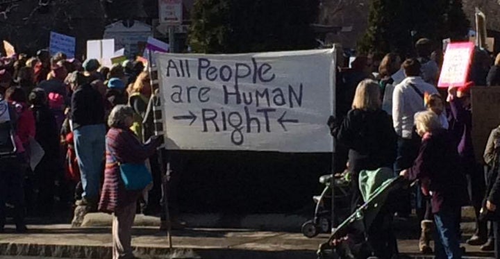 The march in Greenfield, MA
