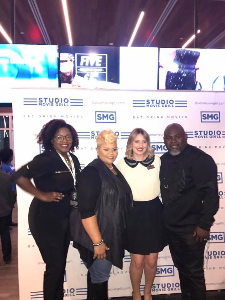 Pictured (l to r): Ebony Combs, Tamela Mann, Danielle Hawthorne (SMG Social Media), and David Mann