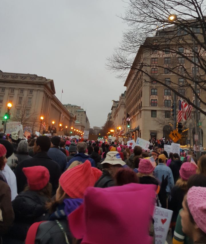 Marching along Pennsylvania Avenue